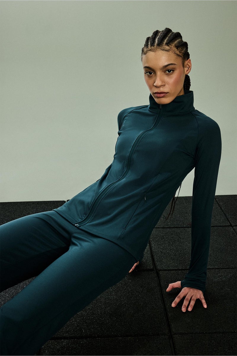 DeFacto Green Woman Fitted Ultra Soft Zip-Up Cardigan Casual - Image 1